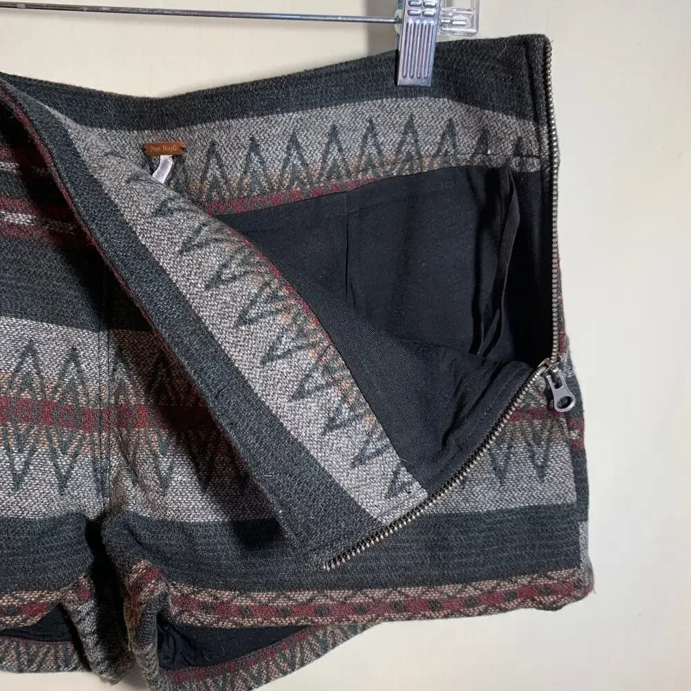 Free People Aztec Print Wool Shorts - Picture 3 of 4